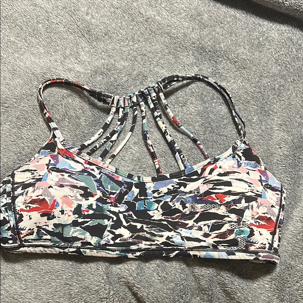 Lululemon Athletica Abstract Strappy Sports Bra